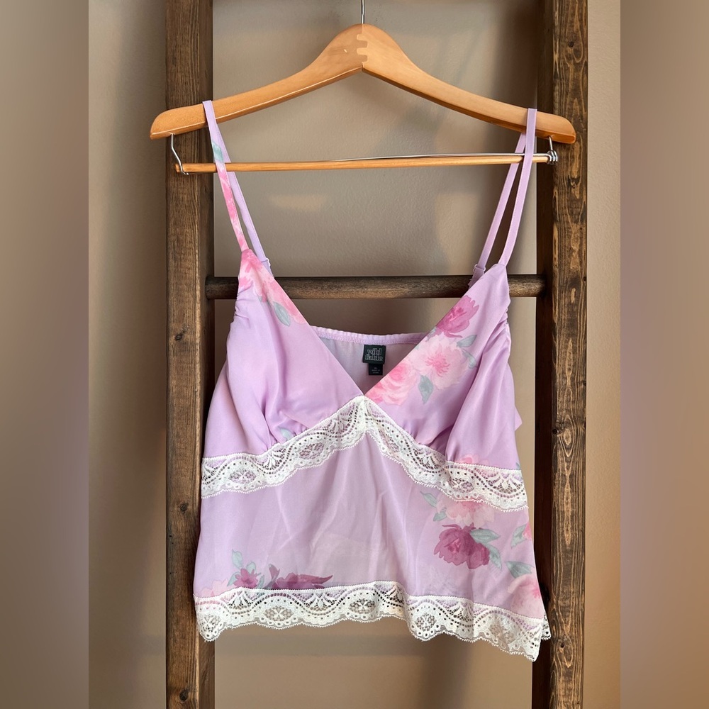Lavender Floral Lace Chemise